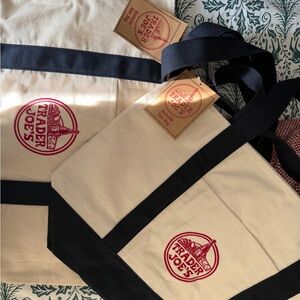 2 Trader Joe's Large Canvas Tote Bags Bundle ☀️